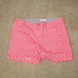 Coral and White Shorts
